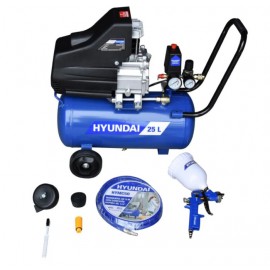 Hyundai HYAC25K Compresor 25 Lts 2.5HP C/Manguera y pistola